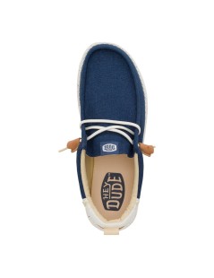Hey Dude Slipon Uomo Bally Bicolor Elastic Tessuto Blu Bianco
