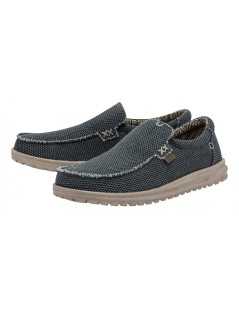 Hey Dude Mocassino Slipon Uomo Mikka Vaschetta Tessuto Blu