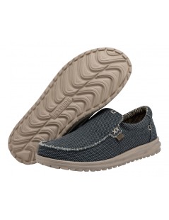 Hey Dude Mocassino Slipon Uomo Mikka Vaschetta Tessuto Blu