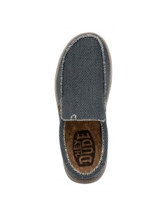 Hey Dude Mocassino Slipon Uomo Mikka Vaschetta Tessuto Blu