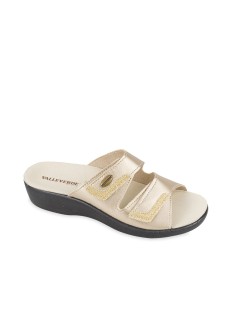 Valleverde Ciabatta Classic Comfort 2 Velcro Plantare Platino