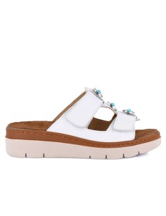 Grunland Ciabatta Plantare Estraibile Doppia T Perle Azzurro Bianco