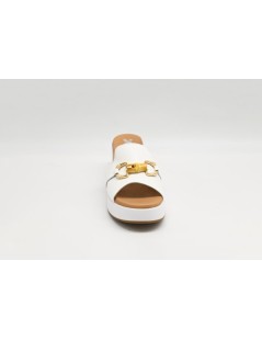 Susimoda Ciabatta Sabot Zeppatacco Morsetto Nappa Bianco