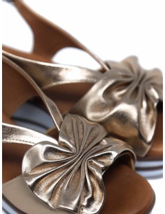 Susimoda Sandalo Platform Plantare Gel Rouche Laminato Champagne