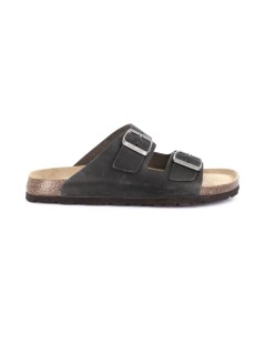 Grunland Ciabatta Uomo Arizona Bio Birk Pelle Antracite