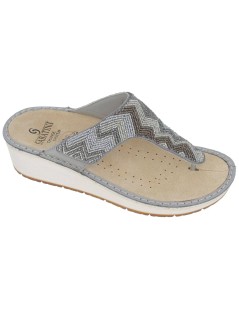 Sabatini Ciabatta Infradito Plantare Estraibile Paillettes Perla