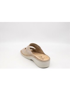 Sabatini Ciabatta Classic 2 Velcro Plantare Estraibile Pelle Beige