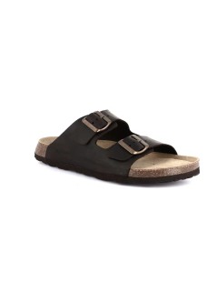 Grunland Ciabatta Uomo Arizona Bio Birk Pelle Mogano