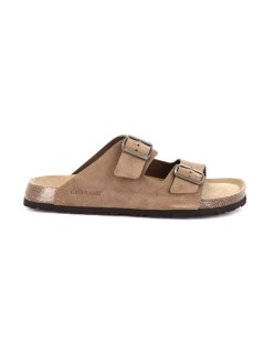 Grunland Ciabatta Uomo Arizona Bio Birk Camoscio Tortora