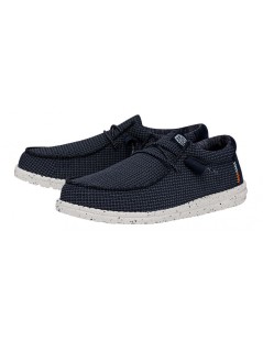 Hey Dude Slipon Uomo Wally Sport Elastic Tessuto Navy