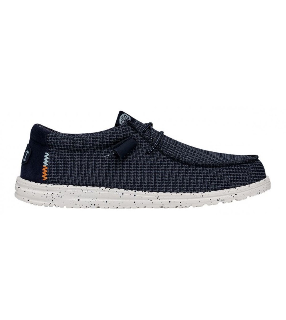 Hey Dude Slipon Uomo Wally Sport Elastic Tessuto Navy