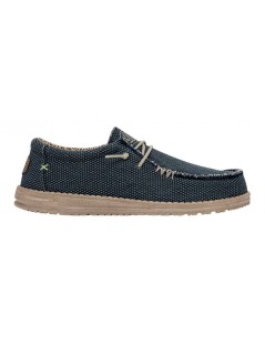 Hey Dude Slipon Uomo Elastic Taglio Vivo Tessuto Blu Notte