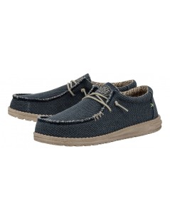 Hey Dude Slipon Uomo Elastic Taglio Vivo Tessuto Blu Notte