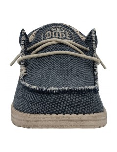 Hey Dude Slipon Uomo Elastic Taglio Vivo Tessuto Blu Notte