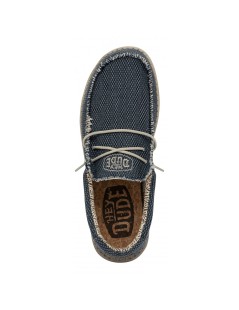 Hey Dude Slipon Uomo Elastic Taglio Vivo Tessuto Blu Notte