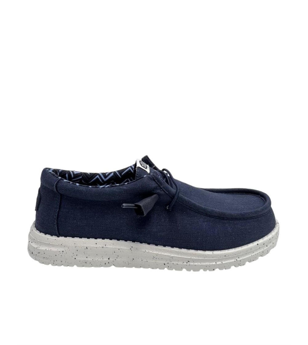 Hey Dude Slipon Uomo Vaschetta Alta Elastic Tessuto Navy