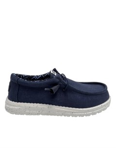 Hey Dude Slipon Uomo Vaschetta Alta Elastic Tessuto Navy