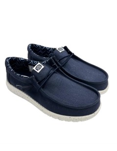 Hey Dude Slipon Uomo Vaschetta Alta Elastic Tessuto Navy