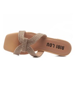 Bibi Lou Ciabattina Sloan Flat Monofascia H Strass Nudo
