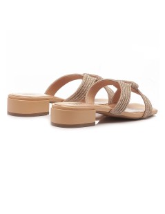 Bibi Lou Ciabattina Sloan Flat Monofascia H Strass Nudo