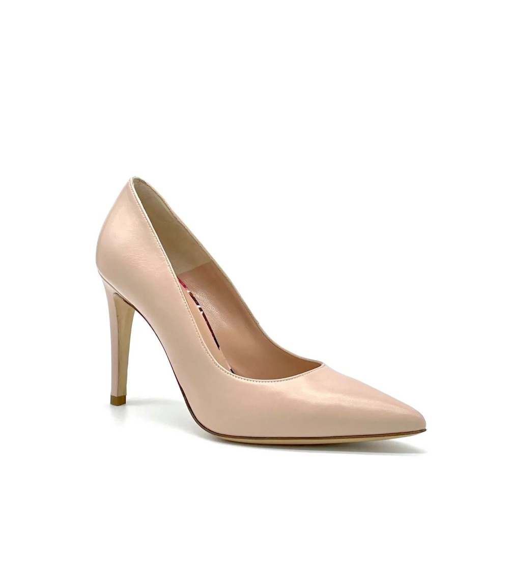 Elata Decollette Punta Tacco Alto Nappa Nude