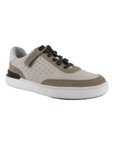 Clarks Sneakers Cassetta CourtLite Camoscio Tela Bianco Multi