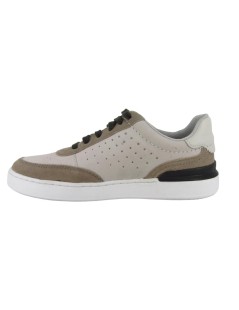 Clarks Sneakers Cassetta CourtLite Camoscio Tela Bianco Multi