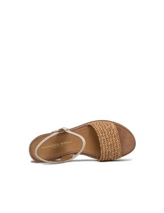 Gianmarco Sorelli Sandalo Jil Zeppa Media Camoscio Rafia Legno