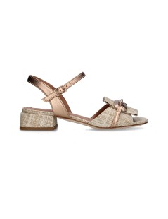 Gianmarco Sorelli Sandalo Basso Musa Fascia Rafia Naturale Rame