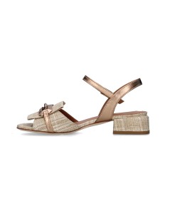 Gianmarco Sorelli Sandalo Basso Musa Fascia Rafia Naturale Rame