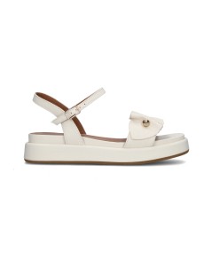 Gianmarco Sorelli Sandalo Ares Platform Rouche Morsetto Latte