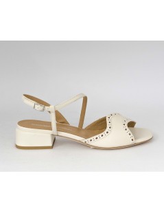 Gianmarco Sorelli Sandalo Musa Asimmetrico Nappa Latte