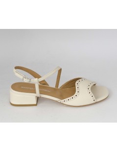 Gianmarco Sorelli Sandalo Musa Asimmetrico Nappa Latte