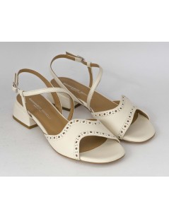 Gianmarco Sorelli Sandalo Musa Asimmetrico Nappa Latte