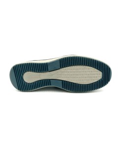 Valleverde Mocassino Slipon Fondo Medio Pelle Microtraforata Blu