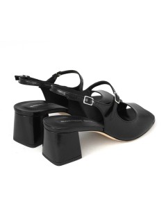 Gianmarco Sorelli Sandalo Braccialetto Mary Jane Vernice Nero