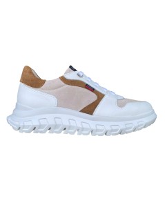 Callaghan Sneakers Uomo Squalo 2 Dettagli Camoscio Bianco Beige