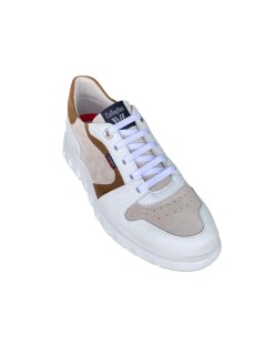 Callaghan Sneakers Uomo Squalo 2 Dettagli Camoscio Bianco Beige