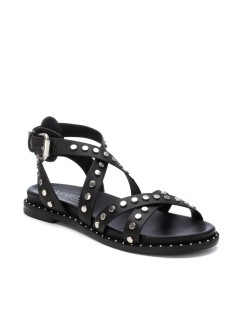 Carmela Sandalo alla Caviglia Etrusca Borchie Pelle Nero