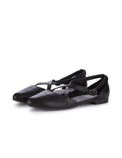 Bueno Ballerina Incrocio Punta Nappa Nero