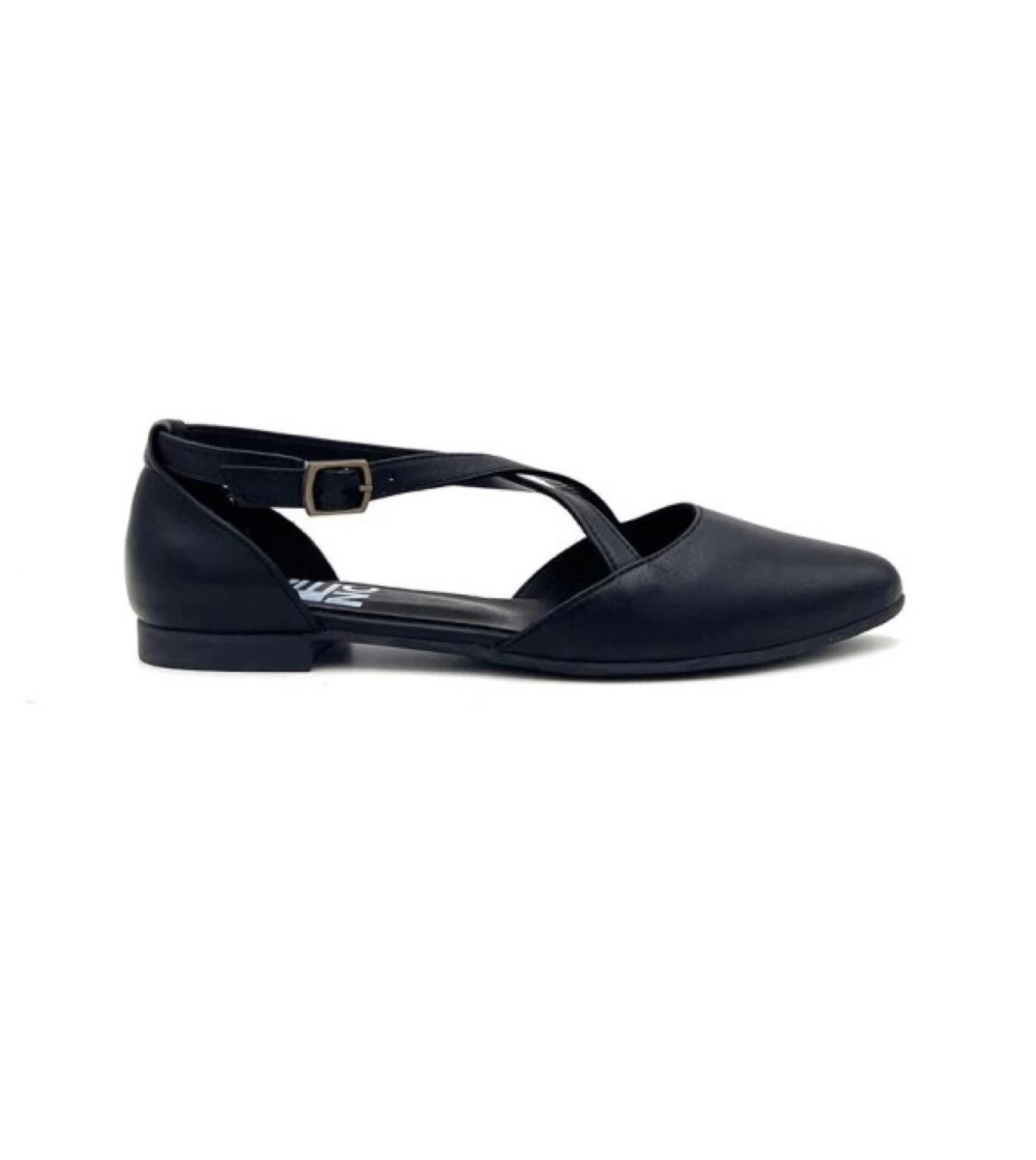 Bueno Ballerina Incrocio Punta Nappa Nero
