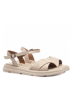 Bueno Sandalo Fascia Incrocio Braccialetto Caviglia Crema