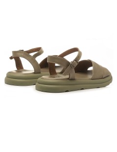 Bueno Sandalo Fascia Incrocio Braccialetto Caviglia Verde