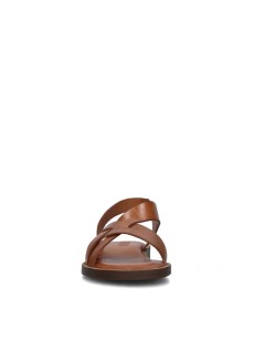 Vueva Sandalo Tacco Basso Fasce Intreccio Elastico Tallone Cuoio