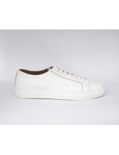 Rossano Bisconti Sneakers Cassetta Pelle Bottalata Bianco