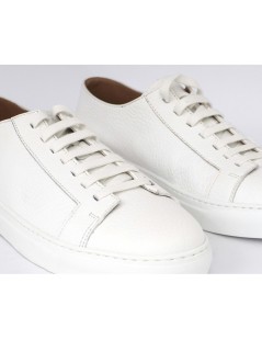 Rossano Bisconti Sneakers Cassetta Pelle Bottalata Bianco