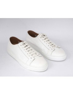 Rossano Bisconti Sneakers Cassetta Pelle Bottalata Bianco