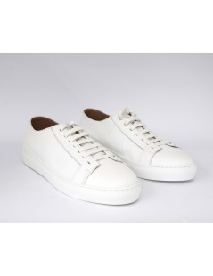 Rossano Bisconti Sneakers Cassetta Pelle Bottalata Bianco
