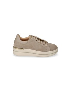 Valleverde Sneakers Fondo Medio Lacci Accessori Dettagli Glitter Tortora