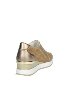 Cinzia Soft Slip-on Camoscio Traforato Zeppa Alta Taupe